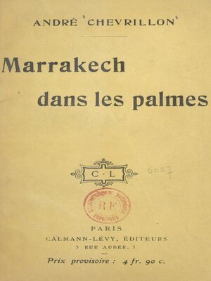 cover image of Marrakech dans les palmes